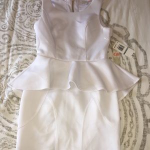 White peplum dress